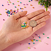 100Pcs 10 Colors Spray Painted Alloy Beads FIND-TA0003-08-5