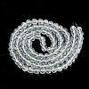 Drawbench Transparent Glass Round Beads Strands X-GLAD-Q012-8mm-04-2