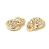 Rack Plating Brass Clear Cubic Zirconia Charms KK-B072-12G-3