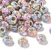 Transparent Resin Rondelle European Beads RESI-S023-27-1