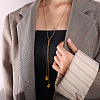 Adjustable 304 Stainless Steel Geometric Lariat Necklaces WGF601B-05-1