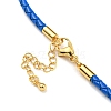 Leather Braided Cord Link Bracelets MAK-K022-01G-14-3