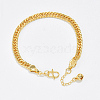 Electroplate Brass Curb Chains Bracelets for Women LG0415-1