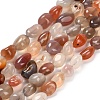 Natural South Red Agate Beads Strands G-P568-C15-01-2