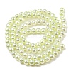 Baking Painted Pearlized Glass Pearl Round Bead Strands HY-XCP0001-14-2
