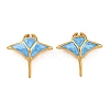 304 Stainless Steel Enamel Pendants STAS-P438-10G-1