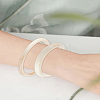 2Pcs 2 Styles Resin Bangles for Women BJEW-LP0004-48A-1