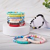 20Pcs 20 Colors Handmade Polymer Clay Heishi Surfer Stretch Bracelets Set with Synthetic Hematite BJEW-SW00044-2