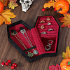 1Pc Coffin Shaped Velvet Jewelry Storage Boxes DARK-BBC0001-01-3