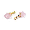 Natural Rose Quartz Charms X-G-N326-142-09-3