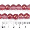 Frosted Transparent Glass Bead Strands GLAA-P065-10mm-09-3