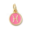 Real 18K Gold Plated Brass Enamel Charms KK-L216-001G-A04-1