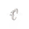 Non-Tarnish 304 Stainless Steel 12 Constellations/Zodiac Signs Open Cuff Ring for Women RJEW-S405-156P-G-3