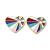 Ion Plating(IP) 304 Stainless Steel Enamel Pendants STAS-P339-17G-01-1