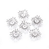 Tarnish Resistant Multi-Petal 316 Surgical Stainless Steel Bead Caps X-STAS-G196-03P-1