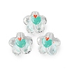 Transparent Printed Acrylic Beads OACR-H124-07-1