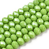Electroplate Glass Beads Strands EGLA-A034-P8mm-A28-1