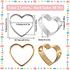 60Pcs 2 Colors Brass Bead Frame KK-SC0004-57-2