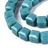Opaque Glass Beads Strands GLAA-R041-8x8mm-C03-3