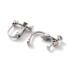 Rhodium Plated 925 Sterling Silver Clip-on Earring Findings STER-M117-02P-2