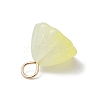 Acrylic Lotus Pendants PALLOY-JF02712-01-4