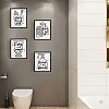 Toilet Theme Chemical Fiber Oil Canvas Hanging Painting AJEW-WH0173-009-3