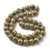 Electroplated Natural Lava Rock Beads Strands G-A251-D01-01D-1