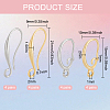 BENECREAT 16 Pairs 4 Style Brass Earring Hooks Sets KK-BC0011-26-2