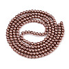 Baking Paint Pearlized Glass Pearl Round Bead Strands HY-Q003-4mm-92-2