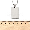 304 Stainless Steel Blank Pendant Necklaces NJEW-P329-04C-P-5