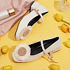 Flower Rattan Woven Shoe Decorations AJEW-WH0518-95-5