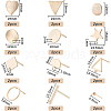 Brass Stud Earring Findings KK-BC0005-44G-2