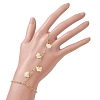 Electroplate Glass Butterfly Charms Finger Ring Bracelet for Women BJEW-JB11770-3
