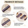Ethnic Style Polyester Jacquard Leaf Ribbons SRIB-WH0011-198A-4