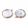Natural Howlite Pendants G-Q998-010H-3