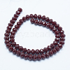 Faceted Rondelle Glass Beads Strands X-GLAA-E403-07-2