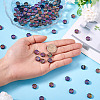 100Pcs 5 Styles Transparent Electroplated UV Plating Glass Beads GLAA-TA0003-19D-6