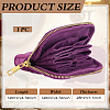 Rhombus Textured Velvet Jewelry Storage Zipper Pouches for Earrings Rings Bracelets Necklaces ABAG-WH0085-012F-2