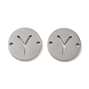 Non-Tarnish 201 Stainless Steel Hollow Flat Round Links FIND-R149-03Y-P-1