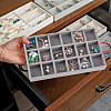 18 Grids Rectangle Wood Covered with Velvet Jewelry Trinket Display Trays AJEW-WH20054-062H-02-6