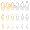 24Pcs 2 Colors 3 Sizes 201 Stainless Steel Pendants STAS-UN0032-65-1