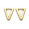 304 Stainless Steel Triangle Huggie Hoop Earrings STAS-H156-02D-G-2
