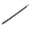 Two Tone 201 Stainless Steel Byzantine Chain Bracelet for Men Women BJEW-S057-87A-2