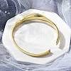 Ion Plating(IP) 304 Stainless Steel Polymer Clay Rhinestone Hinged Bangles for Women BJEW-A011-16G-3