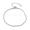 Brass Infinity Link Chain Bracelets for Women BJEW-F531-01P-4