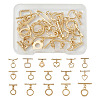 32Pcs 16 Styles Rack Plating Brass Toggle Clasps KK-KS0001-25-1