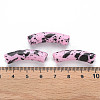 Opaque Spray Painted Acrylic Beads MACR-S372-002F-B03-4