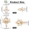20Pcs 2 Style Rack Plating Brass Micro Pave Clear Cubic Zirconia Pendants KK-FH0004-22-6