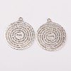 Tibetan Style Alloy Pendants TIBEP-35029-AS-RS-1