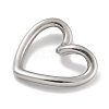 Anti-Tarnish 304 Stainless Steel Heart Linking Rings STAS-D197-25P-2